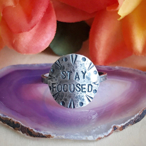 Custom Stamped Circle Ring / Made to Order