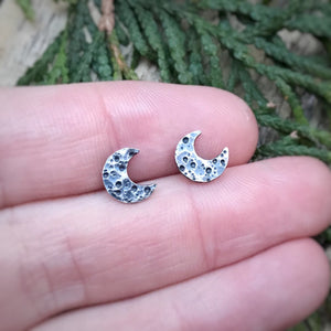 Crescent Moon Studs / Made to Order