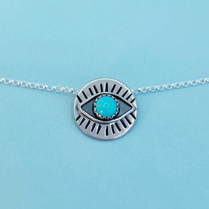 Eyeball Necklace - Turquoise / 16” / Made to Order