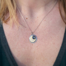 Load image into Gallery viewer, Mini Moon Necklace - Labradorite / 18” / Made to Order