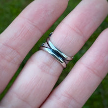 Load image into Gallery viewer, Rainbow Moonstone Cluster Ring / Size 6.5