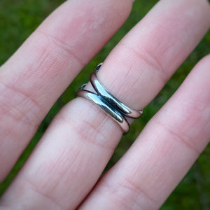 Rainbow Moonstone Cluster Ring / Size 6.5