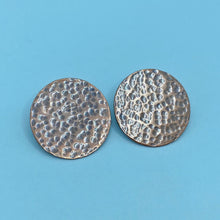 Load image into Gallery viewer, Oversized Hammered Copper Studs / Made to Order