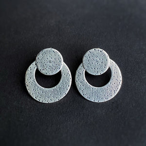 Disc Ear Jacket Set - Silver / Made to Order