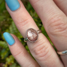 Load image into Gallery viewer, Rose Cut Red Ochre Sapphire Ring / 5.25