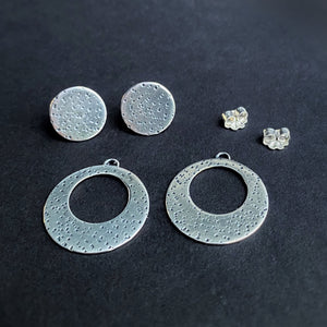 Disc Ear Jacket Set - Silver / Made to Order