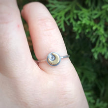 Load image into Gallery viewer, Mixed Metal Mini Moon Ring / Made to Order