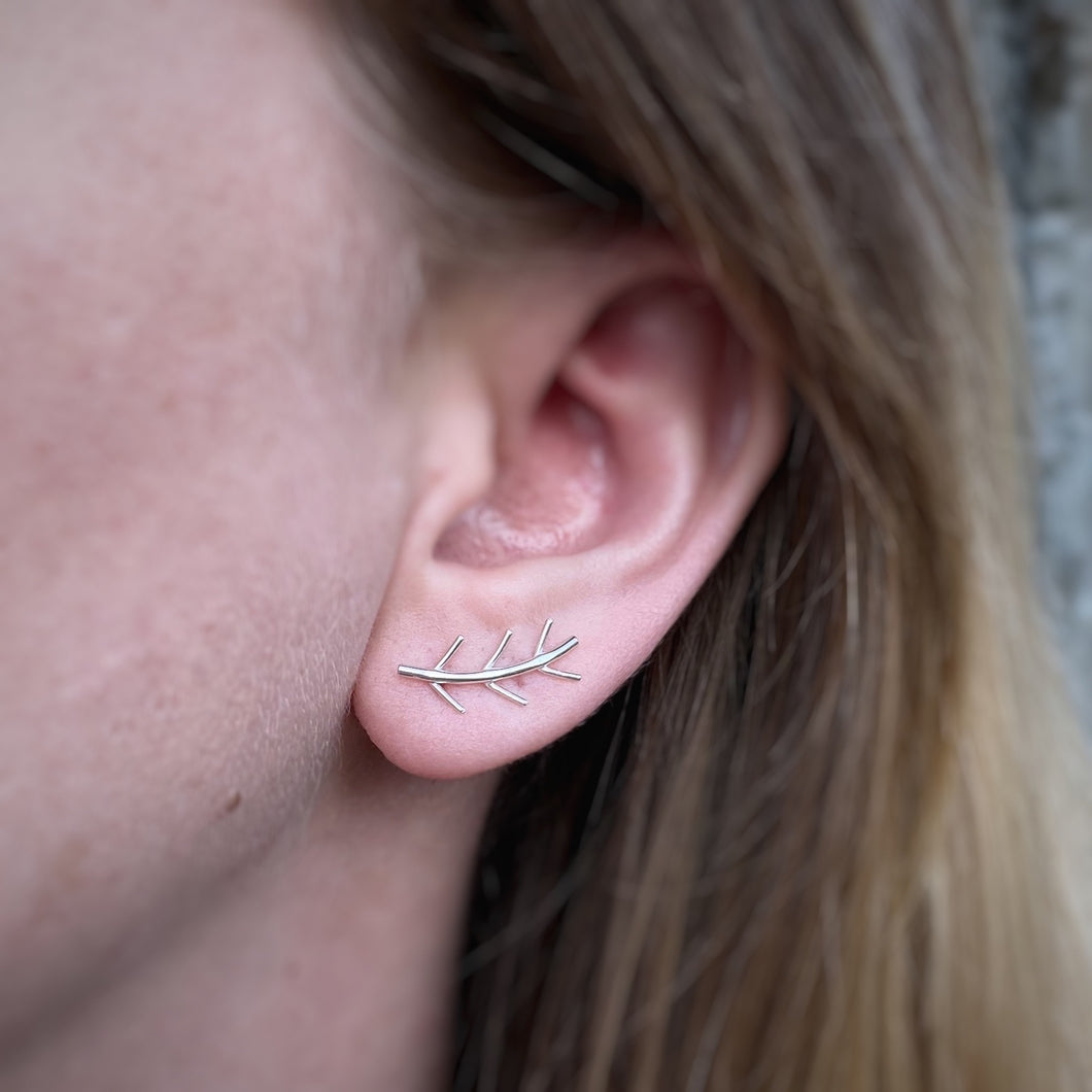 Olive Branch Ear Climbers / Made to Order