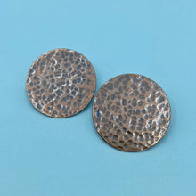 Load image into Gallery viewer, Oversized Hammered Copper Studs / Made to Order