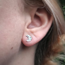 Load image into Gallery viewer, Crescent Moon Studs / Made to Order