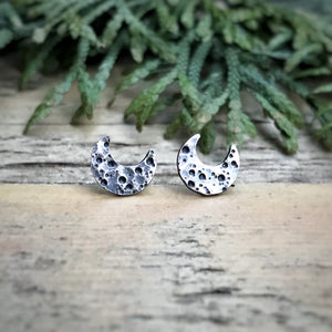 Crescent Moon Studs / Made to Order