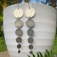 Load image into Gallery viewer, Sterling Silver Long Disco Earrings
