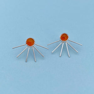 Fan Ear Jackets - Carnelian / Made to Order