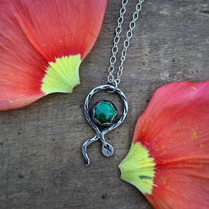 Serpentine Necklace - Malachite / 17” / Made to Order
