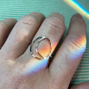 Hollow Moon Ring / Made to Order