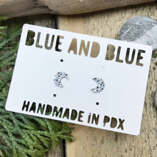 Load image into Gallery viewer, Crescent Moon Studs / Made to Order