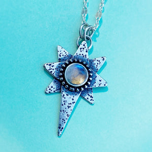 Stardust Necklace - Rainbow Moonstone / 18” / Made to Order