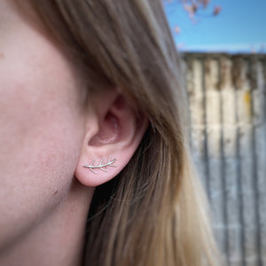 Olive Branch Ear Climbers / Made to Order