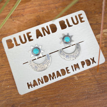 Load image into Gallery viewer, Star &amp; Moon Ear Jacket Set - Turquoise / Made to Order