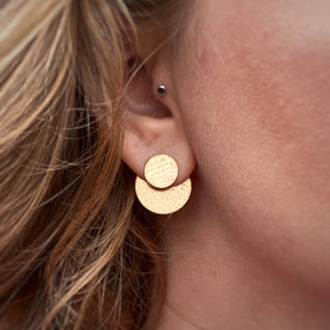 Disc Ear Jacket Set - Brass / Made to Order