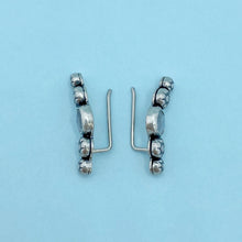Load image into Gallery viewer, Cosmos Ear Climbers - White Moonstone / Made to Order