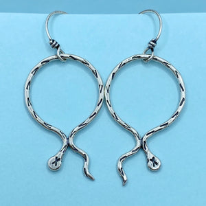 Serpentine Hoop Earrings / Made to Order