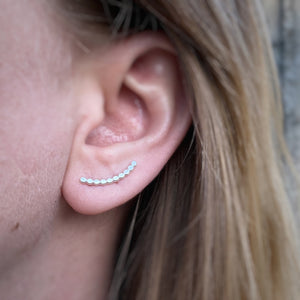 Bubble Ear Climbers / Sterling Silver / Made to Order