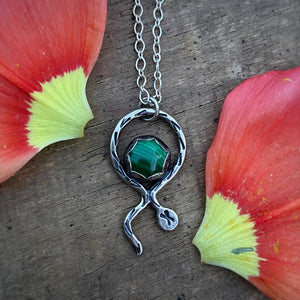 Serpentine Necklace - Malachite / 17” / Made to Order