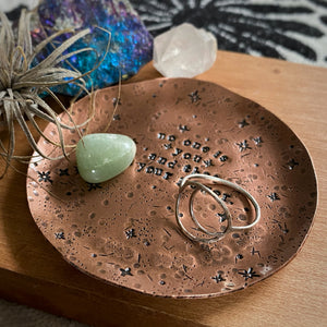 “In a Gentle Way” Stamped Copper Trinket Dish