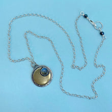 Load image into Gallery viewer, Mini Moon Necklace - Labradorite / 18” / Made to Order