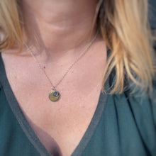 Load image into Gallery viewer, Mini Moon Necklace - Labradorite / 18” / Made to Order