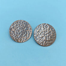 Load image into Gallery viewer, Oversized Hammered Copper Studs / Made to Order