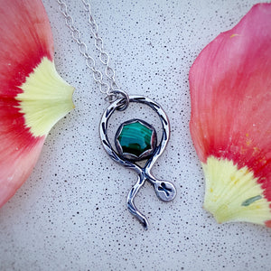 Serpentine Necklace - Malachite / 17” / Made to Order