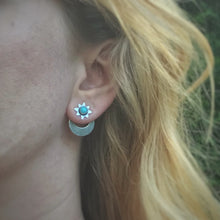 Load image into Gallery viewer, Star &amp; Moon Ear Jacket Set - Turquoise / Made to Order