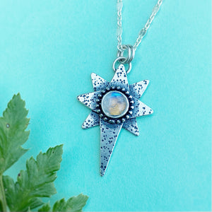 Stardust Necklace - Rainbow Moonstone / 18” / Made to Order