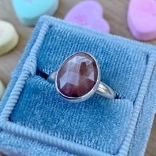 Load image into Gallery viewer, Rose Cut Red Ochre Sapphire Ring / 5.25
