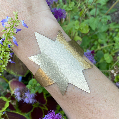 Brass Stardust Cuff Bracelet