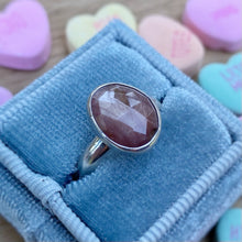 Load image into Gallery viewer, Rose Cut Red Ochre Sapphire Ring / 5.25