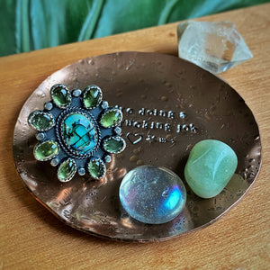 “In a Gentle Way” Stamped Copper Trinket Dish