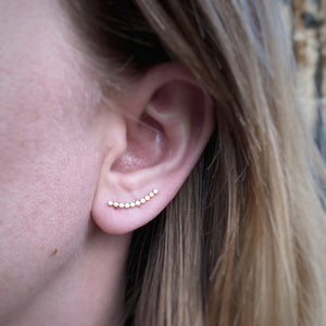 Bubble Ear Climbers / Gold Filled / Made to Order