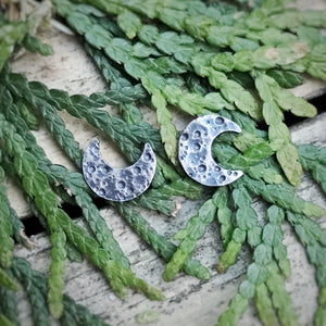 Crescent Moon Studs / Made to Order
