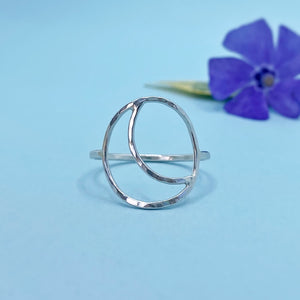 Hollow Moon Ring / Made to Order