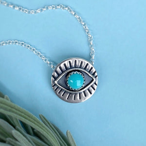 Eyeball Necklace - Turquoise / 16” / Made to Order