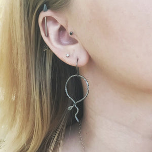 Serpentine Hoop Earrings / Made to Order