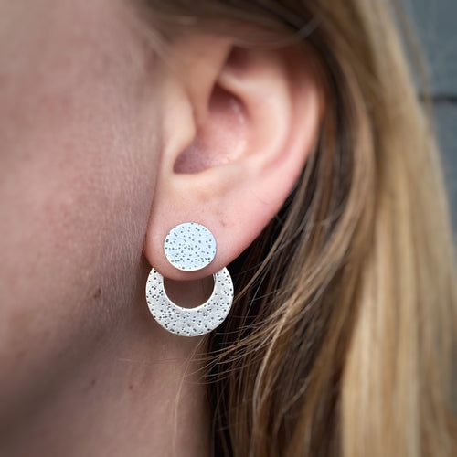 Disc Ear Jacket Set - Silver / Made to Order
