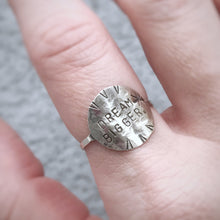 Load image into Gallery viewer, Custom Stamped Circle Ring / Made to Order
