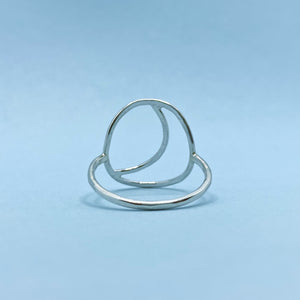 Hollow Moon Ring / Made to Order