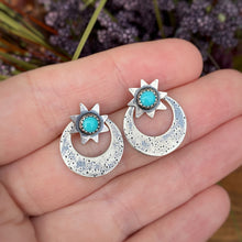 Load image into Gallery viewer, Star &amp; Moon Ear Jacket Set - Turquoise / Made to Order