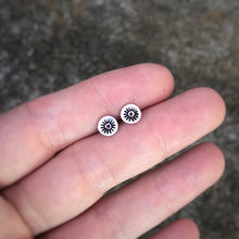 Load image into Gallery viewer, Stamped Evil Eye Studs / Made to Order