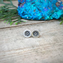 Load image into Gallery viewer, Stamped Evil Eye Studs / Made to Order